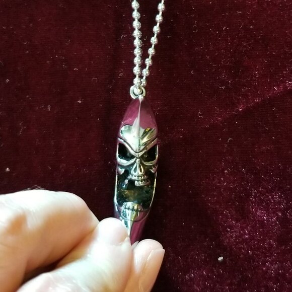 NWOT skull-in-the-moon necklace - Picture 3 of 6